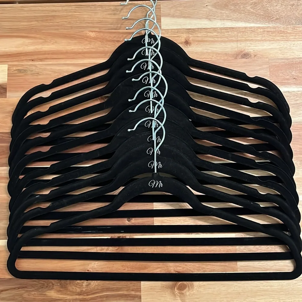 Set of 11 “Mr” Velvet No Slip Hangers